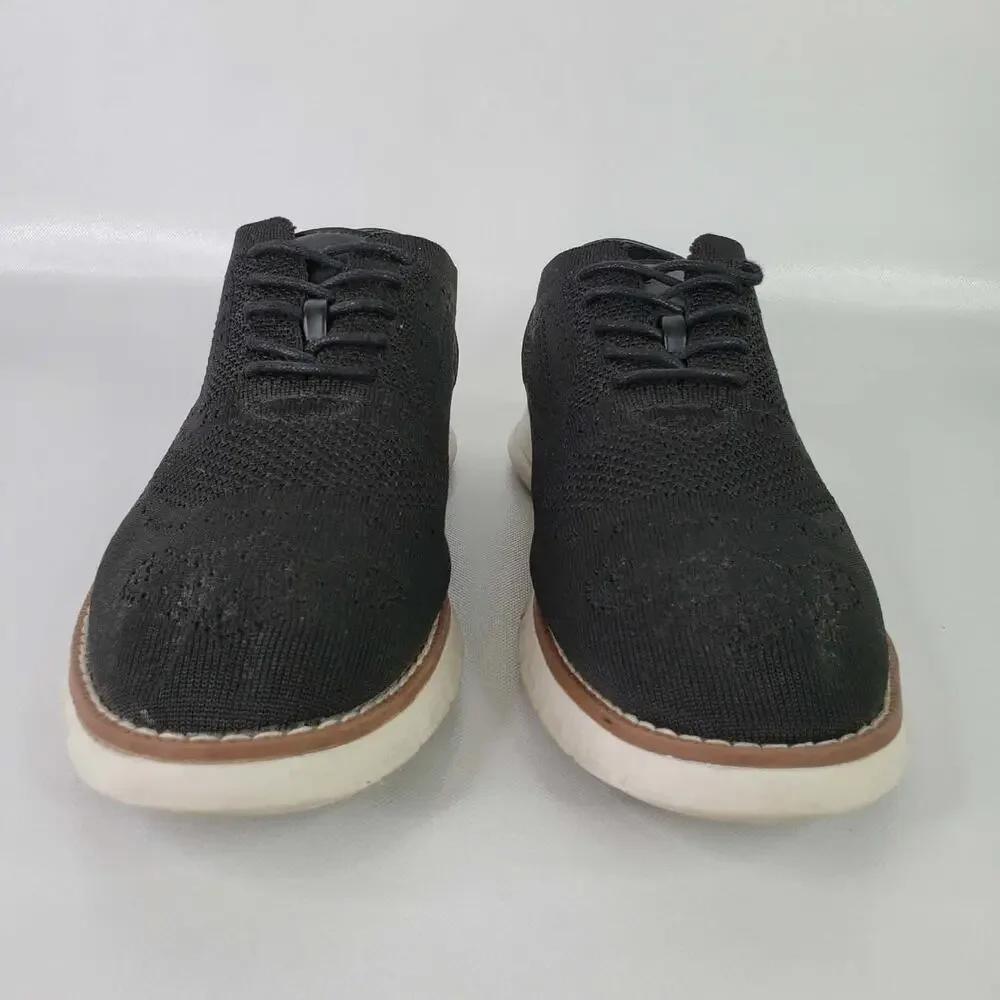 Nautica Men's Wing-Deck Oxford Shoe Sneaker Size 11 Black Knit Lightweight
